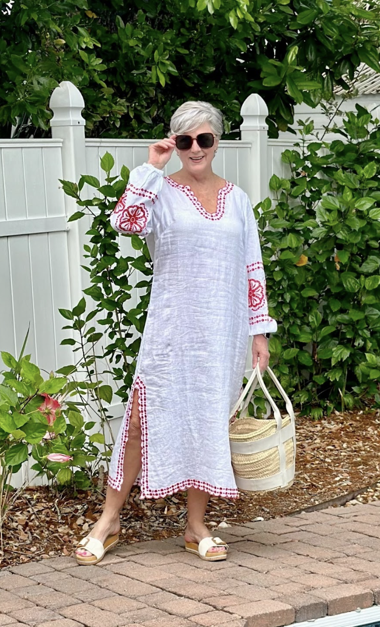 linen caftan dress